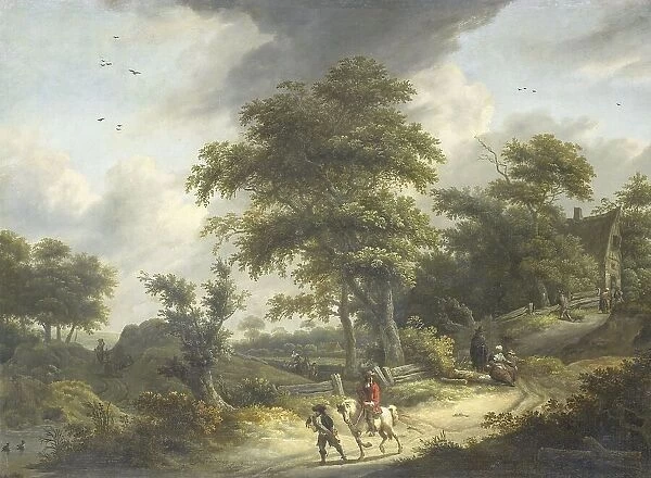 Landscape with Falconer, 1650-1681. Creator: Roelof van Vries