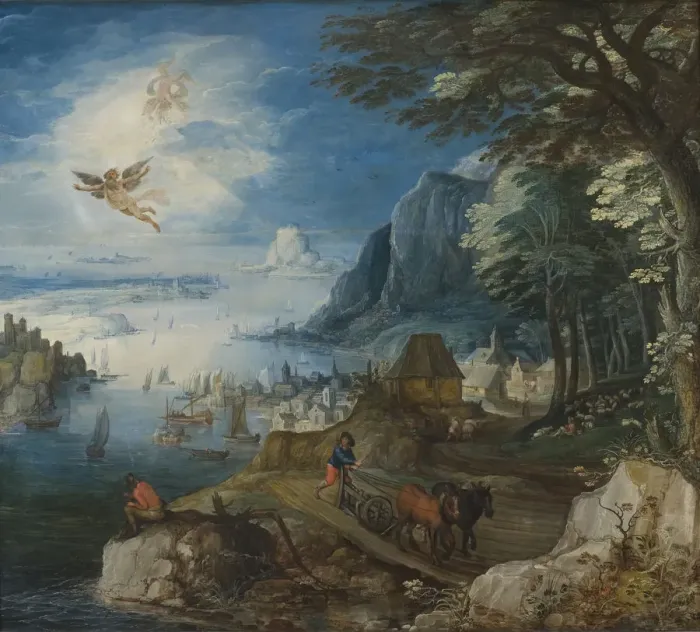 絵画 IsakuChristian#2 Landscape with the Fall of Icarus Print, Nationalmuseum Stockholm