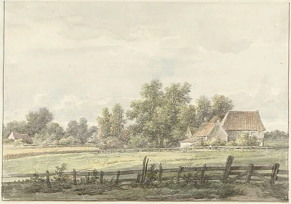 Landscape with farm, 1776-1822. Creator: Jan Hulswit