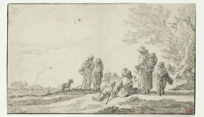 Framed Print : Landscape with Figures, 1631. Creator: Jan van Goyen Framed Print : Landscape with Figures, 1631. Creator: Jan van Goyen