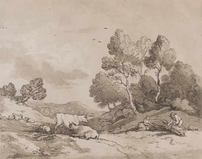 Framed Print : Landscape with Figures Binding a Bundle of Wood, May 21, 1789. May 21, 1789 Framed Print : Landscape with Figures Binding a Bundle of Wood, May 21, 1789. May 21, 1789
