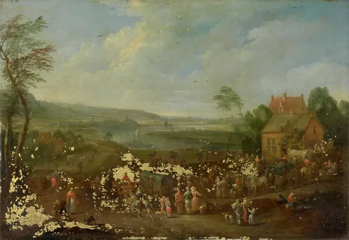 Framed Print : Landscape with Figures, c1710s. Creator: Karel Breydel Framed Print : Landscape with Figures, c1710s. Creator: Karel Breydel