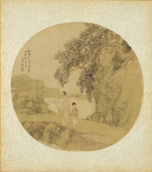 Landscape with Figures, Qing dynasty (1644-1911), dated 1883. Creator: Ren Yi