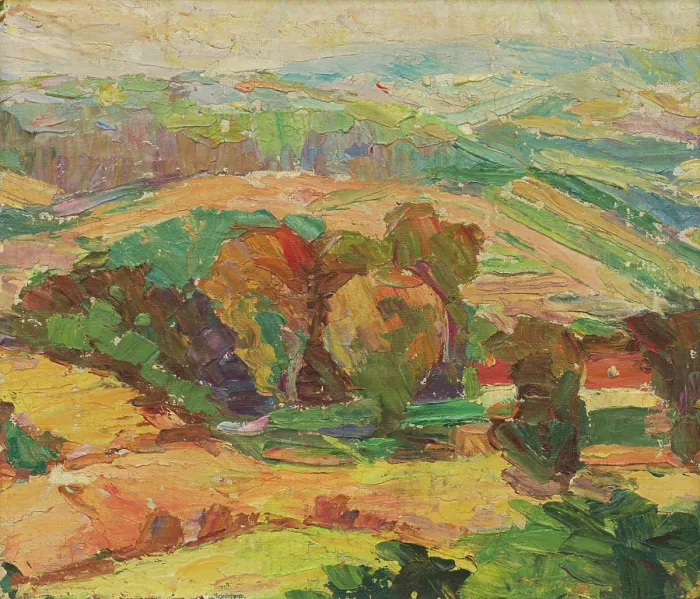 Framed Print : Landscape, first half 20th century. Creator: Bohumil Hanak Framed Print : Landscape, first half 20th century. Creator: Bohumil Hanak