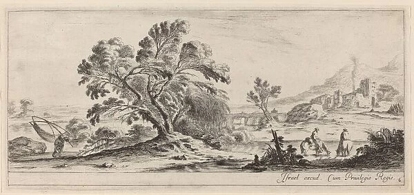 Landscape with Fisherman Carrying his Net, in or before 1647