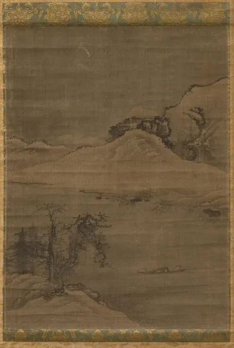 Framed Print : Landscape with Fishermen, 1600s. Creator: Yi Bul-hae (Korean, active 1500s), attributed to Framed Print : Landscape with Fishermen, 1600s. Creator: Yi Bul-hae (Korean, active 1500s), attributed to