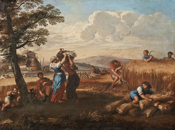Landscape with Harvesting, 18th century. Creator: Pietro da Cortona