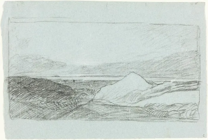 Framed Print : Landscape with Hills and Water. Creator: John Sell Cotman Framed Print : Landscape with Hills and Water. Creator: John Sell Cotman