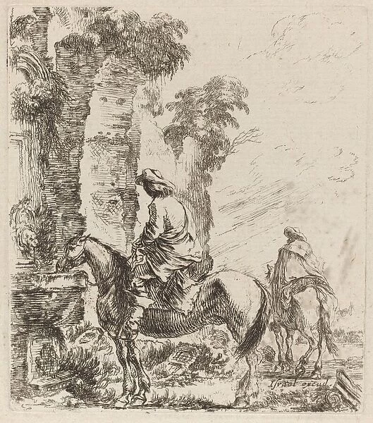 Landscape with Horsemen, 1646. Creator: Stefano della Bella