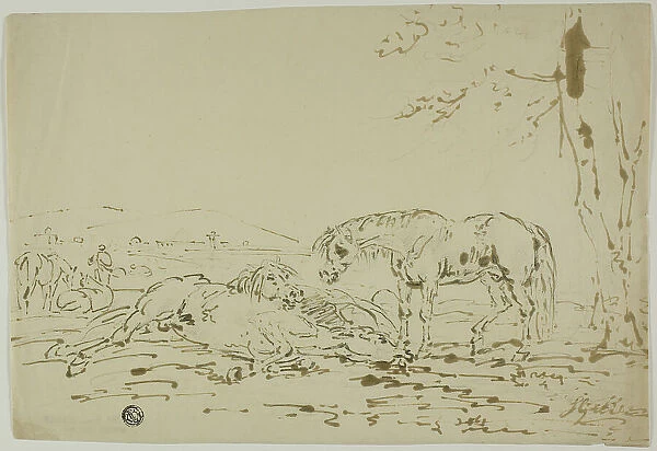 Landscape with Horses in Foreground, n.d. Creator: Sawrey Gilpin