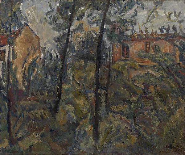 Landscape with Houses, c. 1918. Artist: Soutine, Chaim (1893-1943)