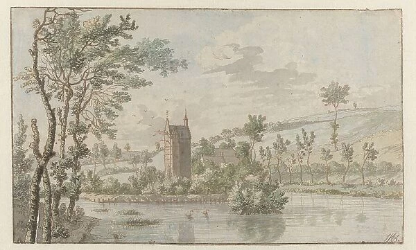 Landscape with Huis Kluys, near Brussels, 1674. Creator: Josua de Grave