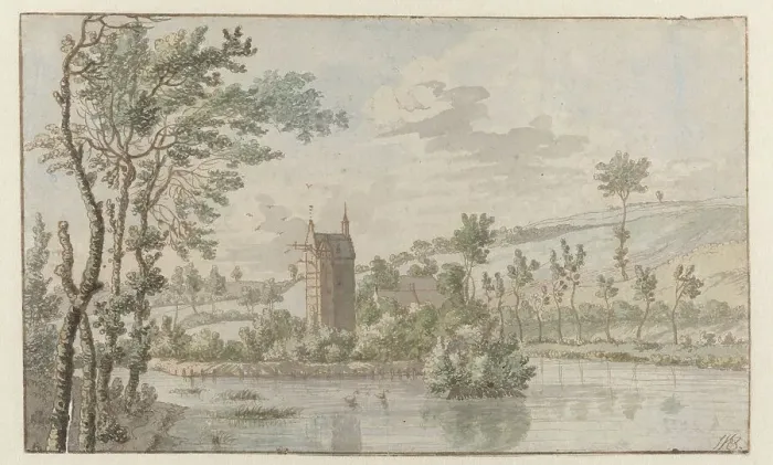 Framed Print : Landscape with Huis Kluys, near Brussels, 1674. Creator: Josua de Grave Framed Print : Landscape with Huis Kluys, near Brussels, 1674. Creator: Josua de Grave
