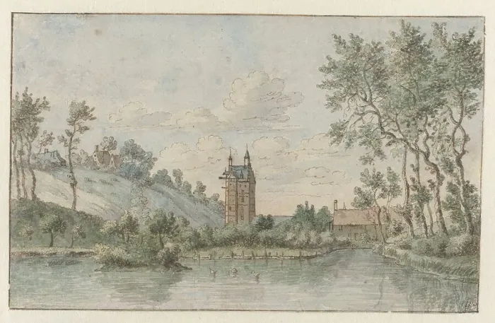 Framed Print : Landscape with Huis Kluys, near Brussels, 1674. Creator: Josua de Grave Framed Print : Landscape with Huis Kluys, near Brussels, 1674. Creator: Josua de Grave