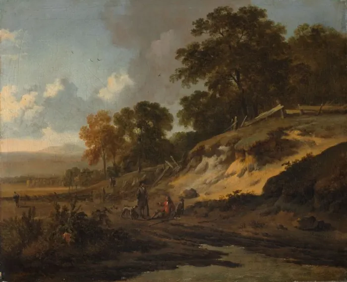 Framed Print : Landscape with Hunters, c. 1660-1680. Creator: Jan Wijnants (Dutch, 1635-1684) Framed Print : Landscape with Hunters, c. 1660-1680. Creator: Jan Wijnants (Dutch, 1635-1684)