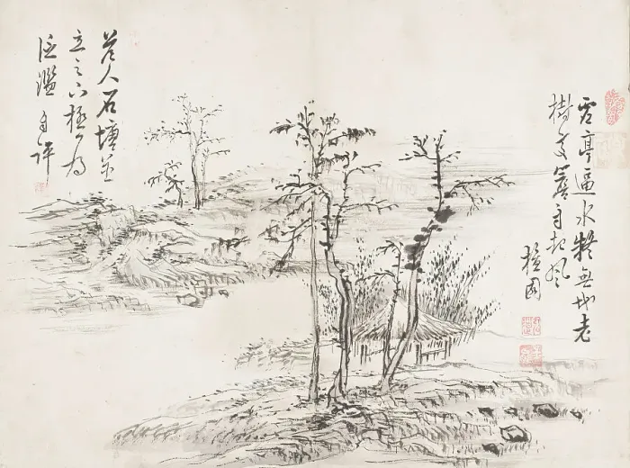 Framed Print : Landscape (image 1 of 6), turn of the 19 / century. Creator: Kim Hong-do Framed Print : Landscape (image 1 of 6), turn of the 19 / century. Creator: Kim Hong-do