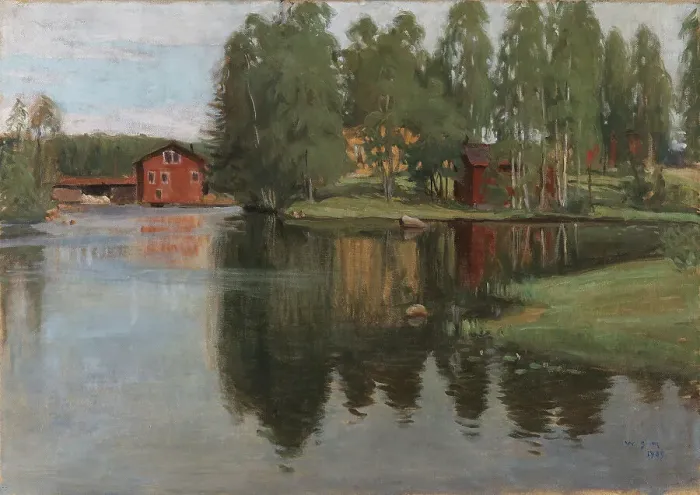 Framed Print : Landscape from Inha, 1905. Creator: Vilho Sjöström Framed Print : Landscape from Inha, 1905. Creator: Vilho Sjöström