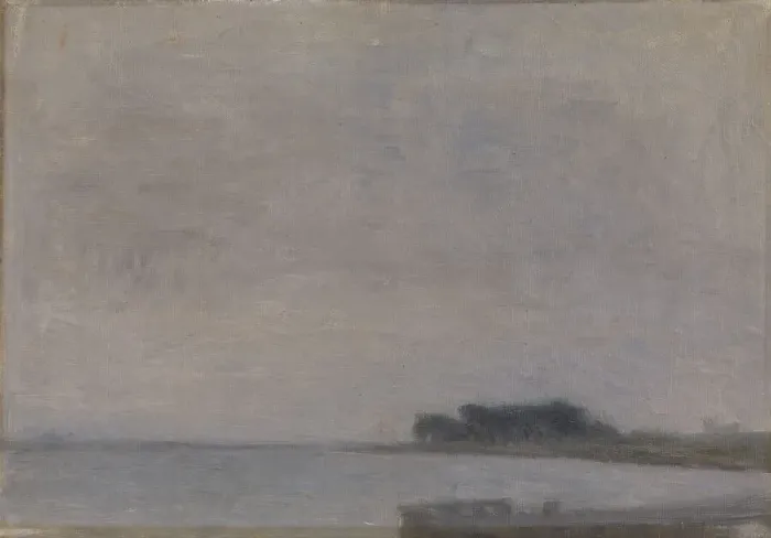 Framed Print : Landscape on the Island of Falster, 1891. Creator: Vilhelm Hammershøi Framed Print : Landscape on the Island of Falster, 1891. Creator: Vilhelm Hammershøi