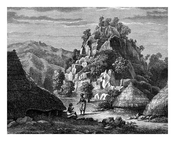 Landscape of the Island of Timor, 19th century. Artist: Frederic Sorrieu