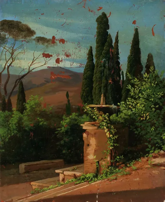 Framed Print : Landscape from Italy, 1835-1853. Creator: Nils Jakob Blommer Framed Print : Landscape from Italy, 1835-1853. Creator: Nils Jakob Blommer