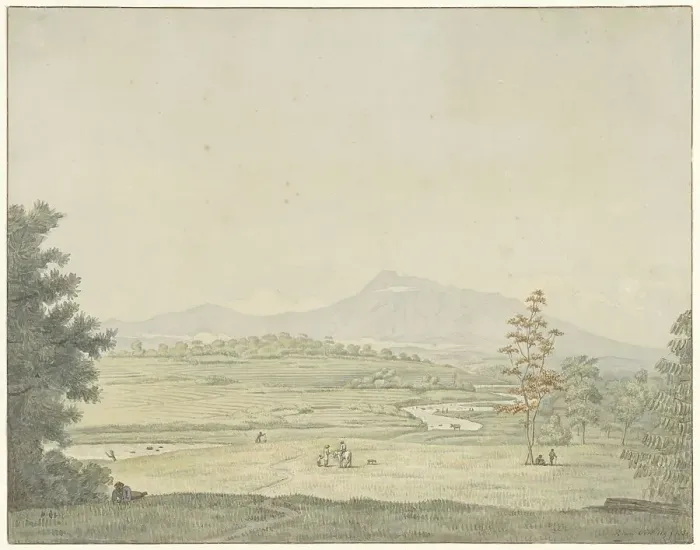 Framed Print : Landscape on Java, 1830. Creator: Pieter van Oort Hzn Framed Print : Landscape on Java, 1830. Creator: Pieter van Oort Hzn