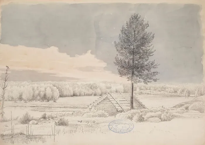 Framed Print : Landscape from Kirkkonummi, 1850-1859. Creator: Magnus von Wright Framed Print : Landscape from Kirkkonummi, 1850-1859. Creator: Magnus von Wright