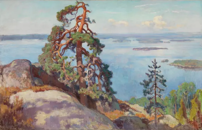 Framed Print : Landscape from Koli, 1928. Creator: Eero Jarnefelt Framed Print : Landscape from Koli, 1928. Creator: Eero Jarnefelt