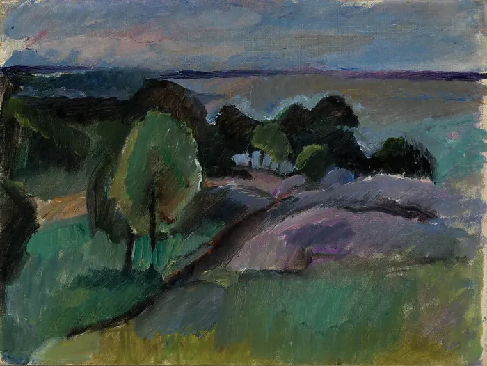 Framed Print : Landscape from Korkeasaari, 1913. Creator: Valle Rosenberg Framed Print : Landscape from Korkeasaari, 1913. Creator: Valle Rosenberg