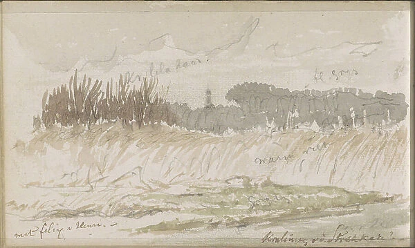 Landscape in Kralingen at the Stekkade, 1864-1880. Creator: Johannes Tavenraat