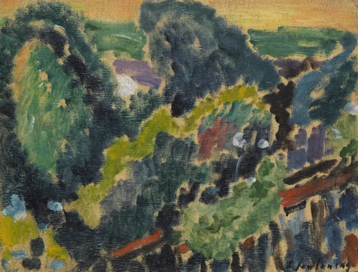 Framed Print : Landscape at Lake Geneva, c. 1914. Creator: Javlensky, Alexei, von (1864-1941) Framed Print : Landscape at Lake Geneva, c. 1914. Creator: Javlensky, Alexei, von (1864-1941)