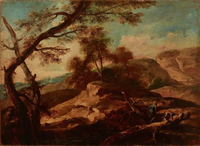 Framed Print : Landscape, Late 17th-early 18th century. Creator: Marco Ricci Framed Print : Landscape, Late 17th-early 18th century. Creator: Marco Ricci