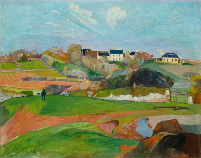 Framed Print : Landscape at Le Pouldu, 1890. Creator: Paul Gauguin Framed Print : Landscape at Le Pouldu, 1890. Creator: Paul Gauguin