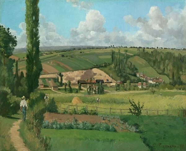 Landscape at Les Pâtis, Pontoise, 1868. Creator: Camille Pissarro