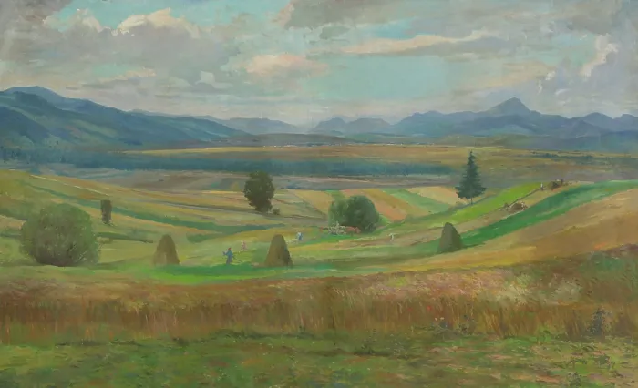 Framed Print : Landscape at Liptov, 1954. Creator: Bedrich Hoffstadter Framed Print : Landscape at Liptov, 1954. Creator: Bedrich Hoffstadter