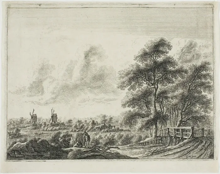 Framed Print : Landscape with Little Bridge, n.d. Creator: Gillis Neyts Framed Print : Landscape with Little Bridge, n.d. Creator: Gillis Neyts