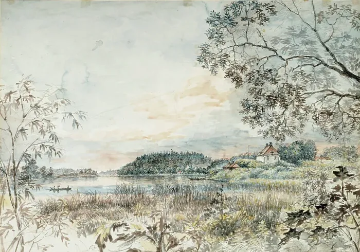 Framed Print : Landscape from Louhisaari, Study, 1823-1825. Creator: Gustaf Wilhelm Finnberg Framed Print : Landscape from Louhisaari, Study, 1823-1825. Creator: Gustaf Wilhelm Finnberg