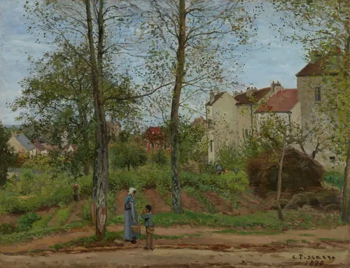 Framed Print : Landscape at Louveciennes (Autumn), 1870. Creator: Camille Pissarro Framed Print : Landscape at Louveciennes (Autumn), 1870. Creator: Camille Pissarro