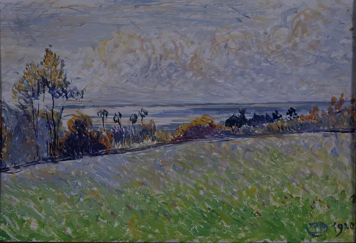 Framed Print : Landscape - Lyme Regis, 1920. Creator: Lucien Pissarro