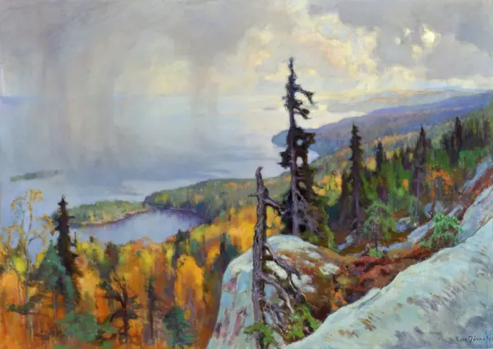 Framed Print : Landscape (Maisema Kolilta), 1930. Artist: Jarnefelt, Eero (1863-1937) Framed Print : Landscape (Maisema Kolilta), 1930. Artist: Jarnefelt, Eero (1863-1937)