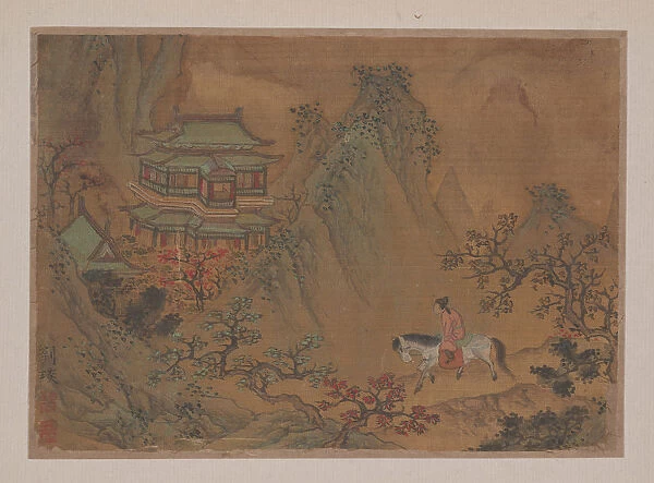 Landscape with Man on Horseback. Creator: Liu Yen