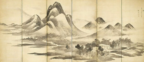 Landscape in Mi Style, 18th century. Creator: Yosa Buson