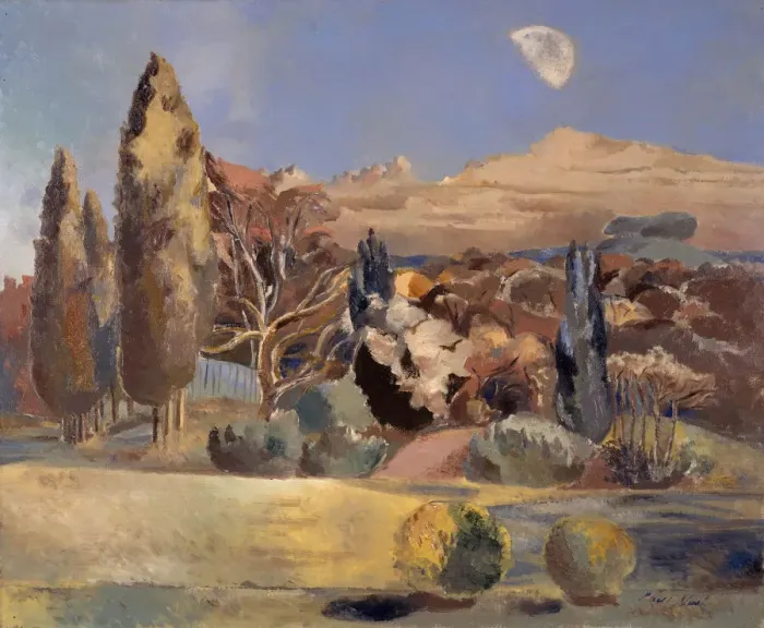 Framed Print : Landscape of the Moons First Quarter, 1943. Creator: Paul Nash Framed Print : Landscape of the Moons First Quarter, 1943. Creator: Paul Nash