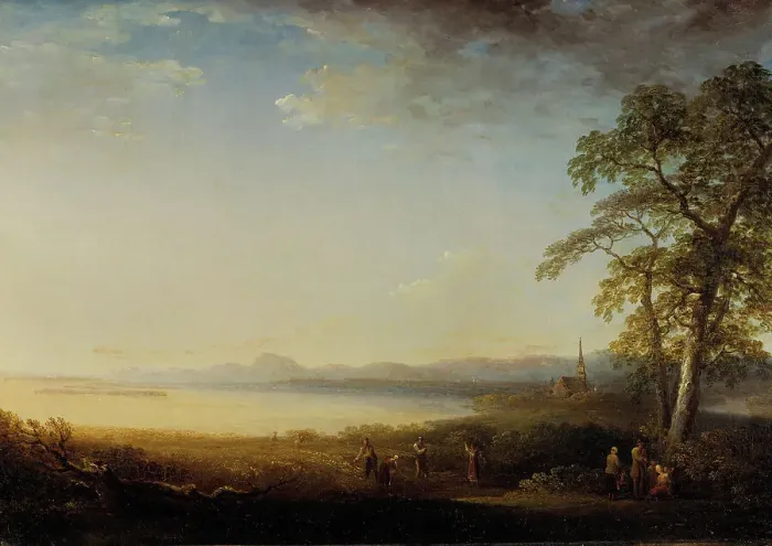 Framed Print : Landscape at Mora church, 1808. Creator: Carl Johan Fahlcrantz Framed Print : Landscape at Mora church, 1808. Creator: Carl Johan Fahlcrantz