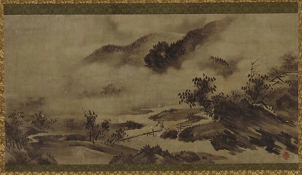 Landscape: mountains, mist and stream, Edo period, (18th century?). Creator: Unknown