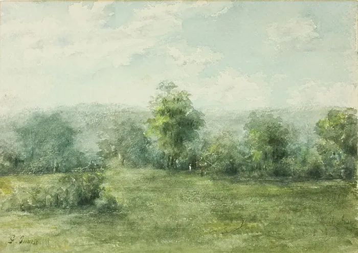 Framed Print : Landscape, n.d. Creator: George Inness Framed Print : Landscape, n.d. Creator: George Inness