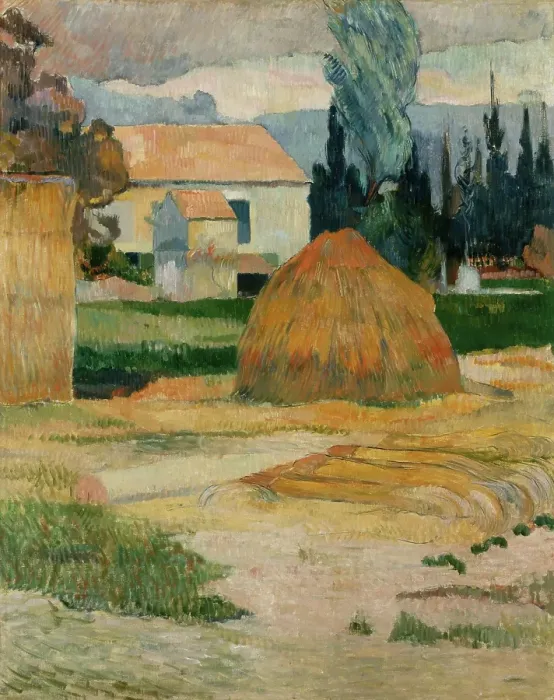 Framed Print : Landscape near Arles, 1888. Creator: Paul Gauguin Framed Print : Landscape near Arles, 1888. Creator: Paul Gauguin