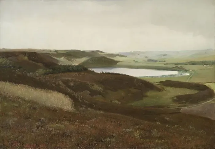 Framed Print : A Landscape near Bryrup, Jutland, 1888. Creator: Laurits Andersen Ring Framed Print : A Landscape near Bryrup, Jutland, 1888. Creator: Laurits Andersen Ring