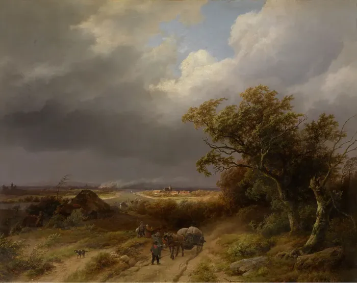 Framed Print : Landscape near Cleves, 1846. Creator: Barend Cornelis Koekkoek Framed Print : Landscape near Cleves, 1846. Creator: Barend Cornelis Koekkoek