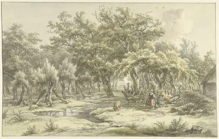 Framed Print : Landscape near Eext (Drenthe), 1793. Creator: Egbert van Drielst Framed Print : Landscape near Eext (Drenthe), 1793. Creator: Egbert van Drielst