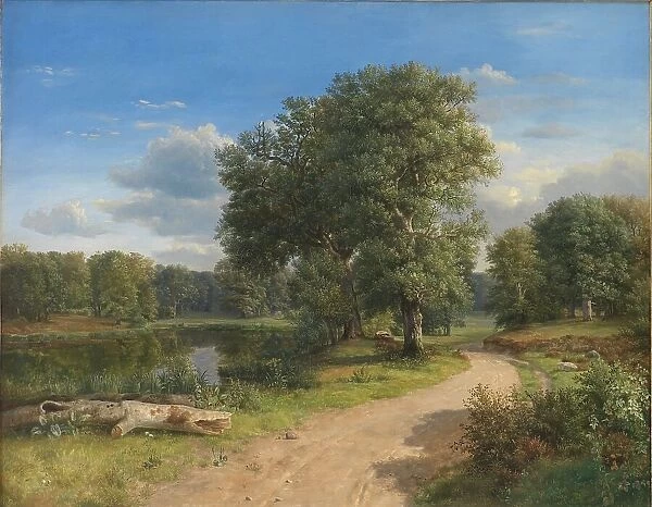Landscape near Hammermollen, North Zealand, 1843. Creator: Dankvart Dreyer
